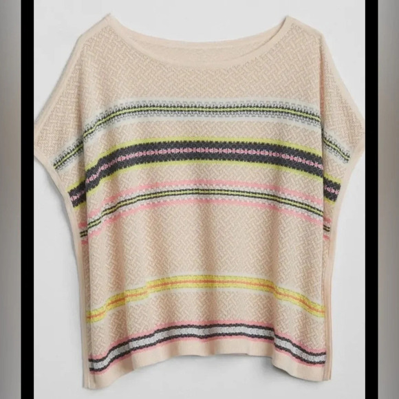 Gap Kids XXL Fits Like Adult Sizes Striped Summer Top Striped Poncho Sweater - Picture 1 of 6